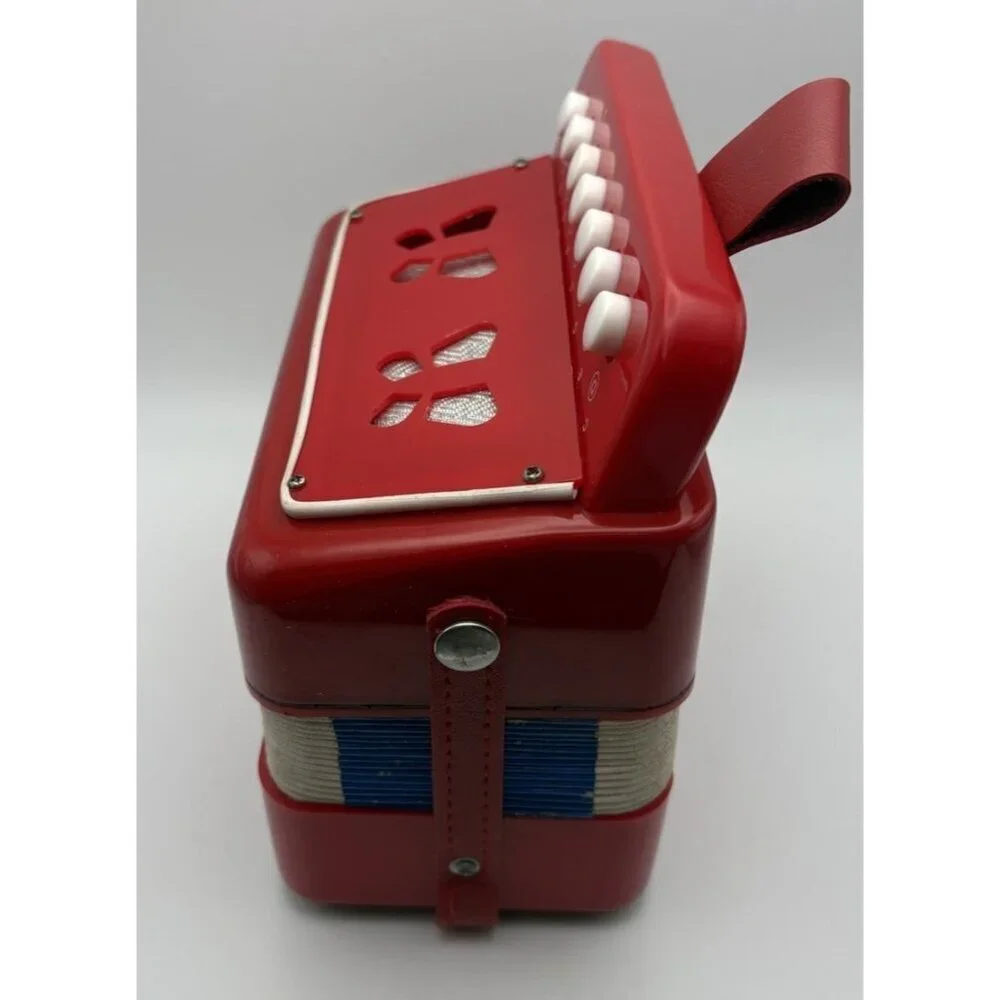 Vintage Accordion Woodstock Music Collection Toy Childs Music Instrument - Works